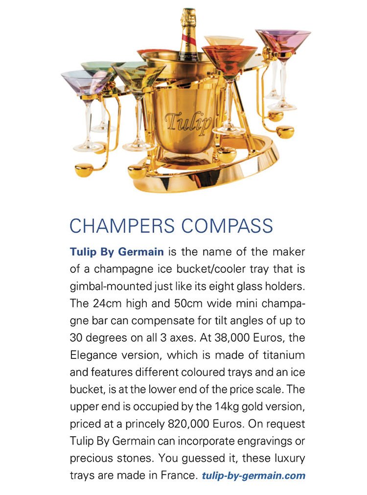 Boat Exclusive magazine Luxury champagne bucket